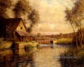 vieux moulin en normandie paysage Louis Aston Knight river